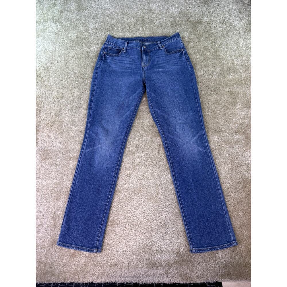 Old Navy Women’s Curvy Mid-Rise Jeans Size 2 Short Dark Wash Stretch Denim C265